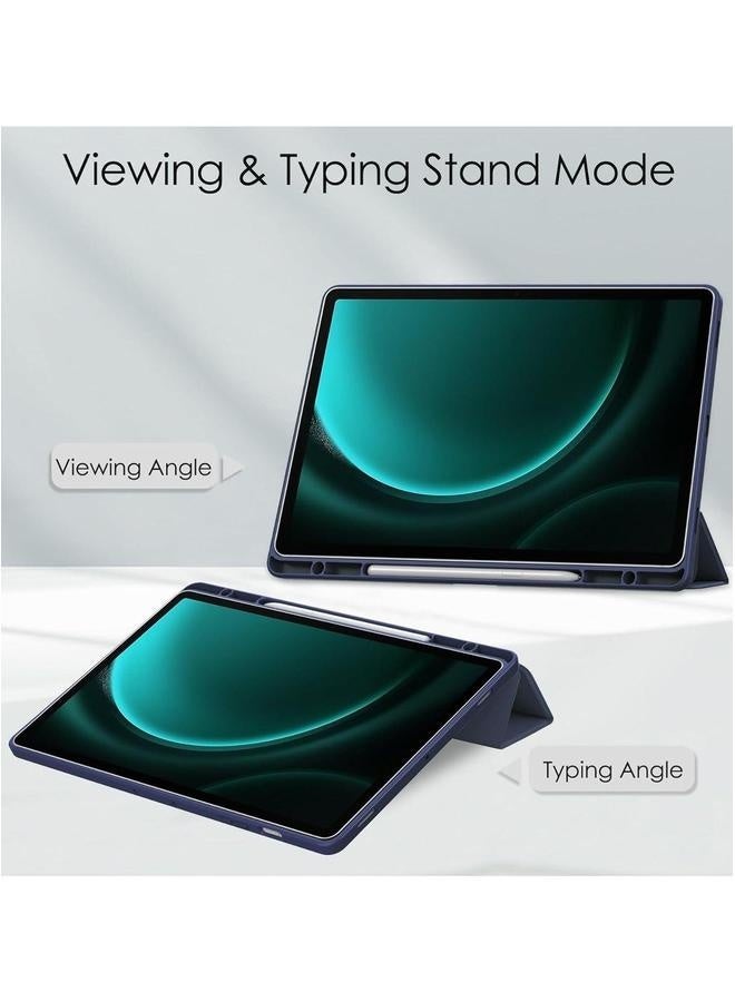 Hybrid Slim Case Compatible with Samsung Galaxy Tab S10 Plus/S10+ 12.4 Inch 2024 Pen Holder, Shockproof Cover Clear Transparent Back Shell, Auto Wake/Sleep - Image 3